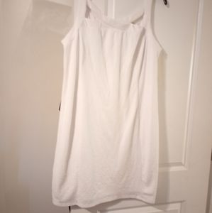 Women's white linen dress